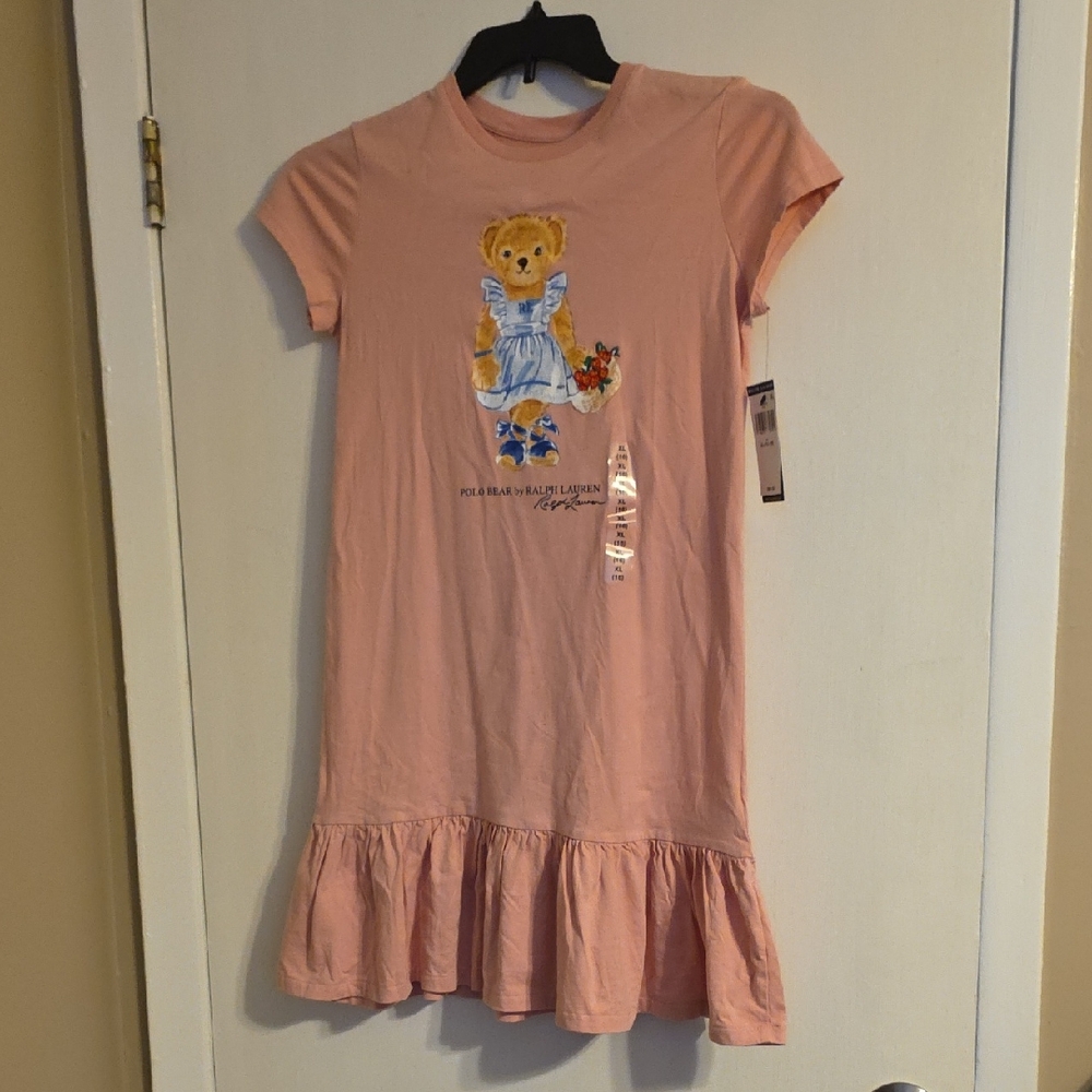 Polo by Ralph Lauren Light Pink Teddy Bear Dress